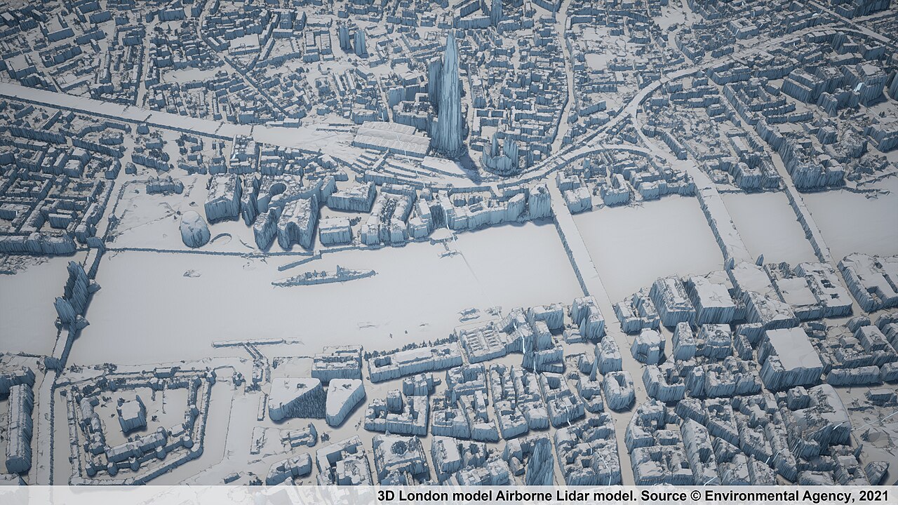 A 3D LiDAR model of London — a survey-grade digital twin of the built environment.